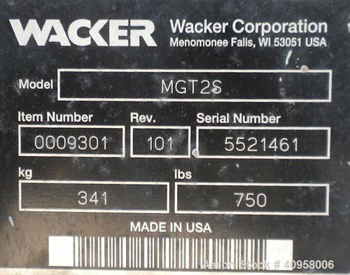 Used Wacker G50 Mobile Diesel Generator Set, 42 kW standby, 38 kW prime. Wacker serial# 5534556. John Deere model 4045DF270D engine, serial# PE40450415845 . Marathon Magnaplus generator end 3/60/208/...