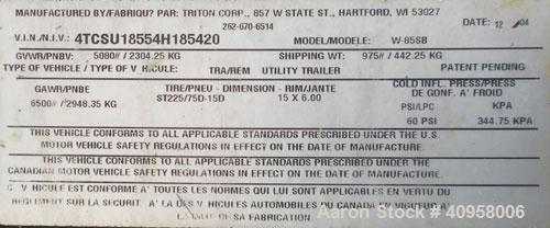 Used Wacker G50 Mobile Diesel Generator Set, 42 kW standby, 38 kW prime. Wacker serial# 5534556. John Deere model 4045DF270D engine, serial# PE40450415845 . Marathon Magnaplus generator end 3/60/208/...