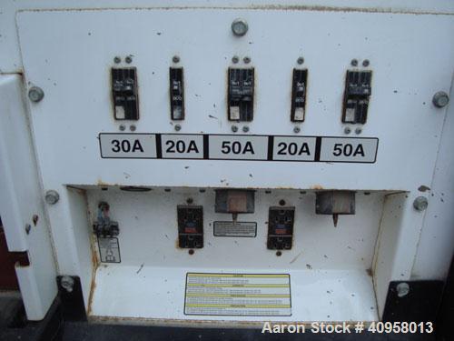 Used Wacker G50 Mobile Diesel Generator Set, 42 kW standby, 38 kW prime. John Deere model 4045DF270D engine, serial #PE40450415845. Marathon Magnaplus generator end 3/60/208/240/460/480V also rated 1...