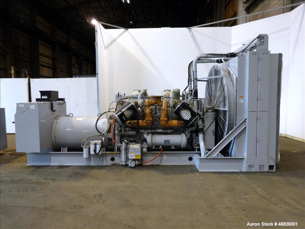 Used Waukesha 1122 kW Diesel Generator Skid. No radiator, no switchgear, Model L5792DSU, SN-C-93633/1. 3/60/13800V. 1200 RPM. Approximately 1200 hrs. Year 1995.