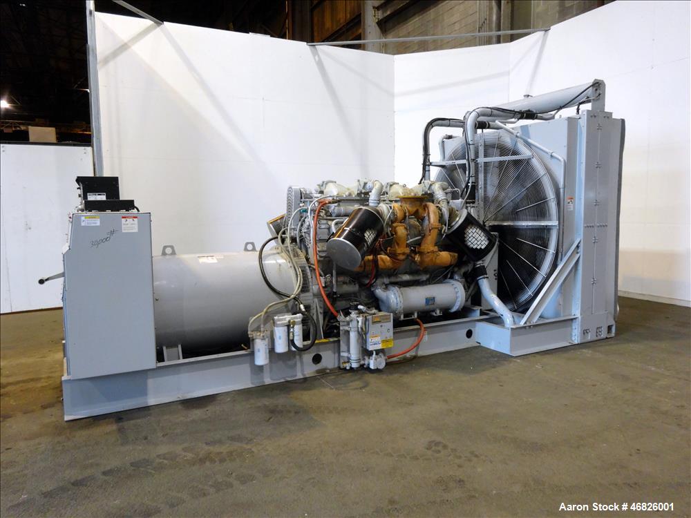 Used Waukesha 1122 kW Diesel Generator Skid. No radiator, no switchgear, Model L5792DSU, SN-C-93633/1. 3/60/13800V. 1200 RPM. Approximately 1200 hrs. Year 1995.