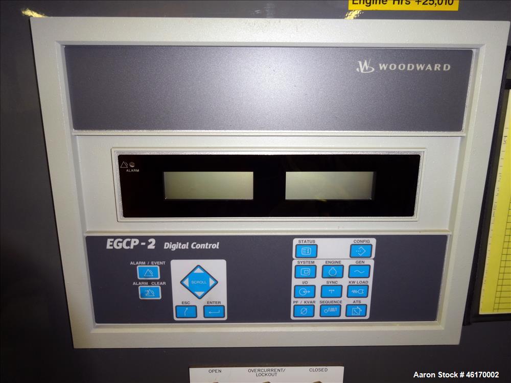 Used Waukesha 406 kW continuous rated natural gas generator set, model VGF24GLD