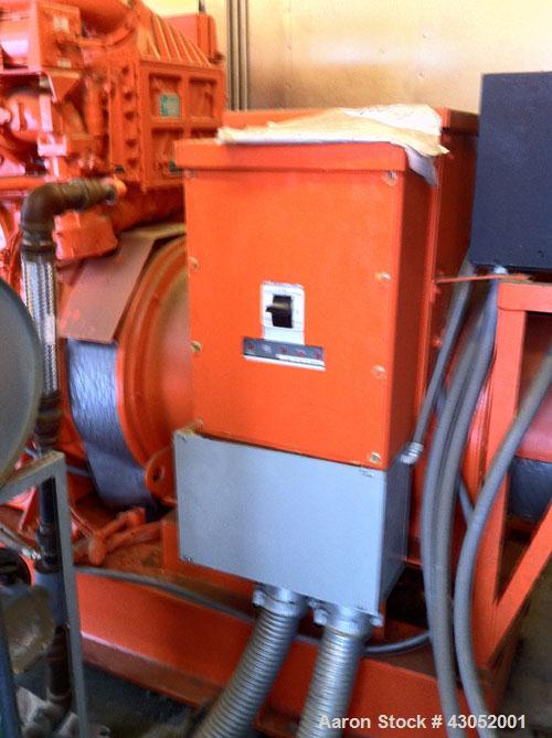 Used Waukesha 405 kW standby (390kW continuous) natural gas fueled generator set. Waukesha VGF24GL lean combustion natural gas engine, SN-C-94531/1. 3/60/277-480V generator with PMG. Includes drop ov...