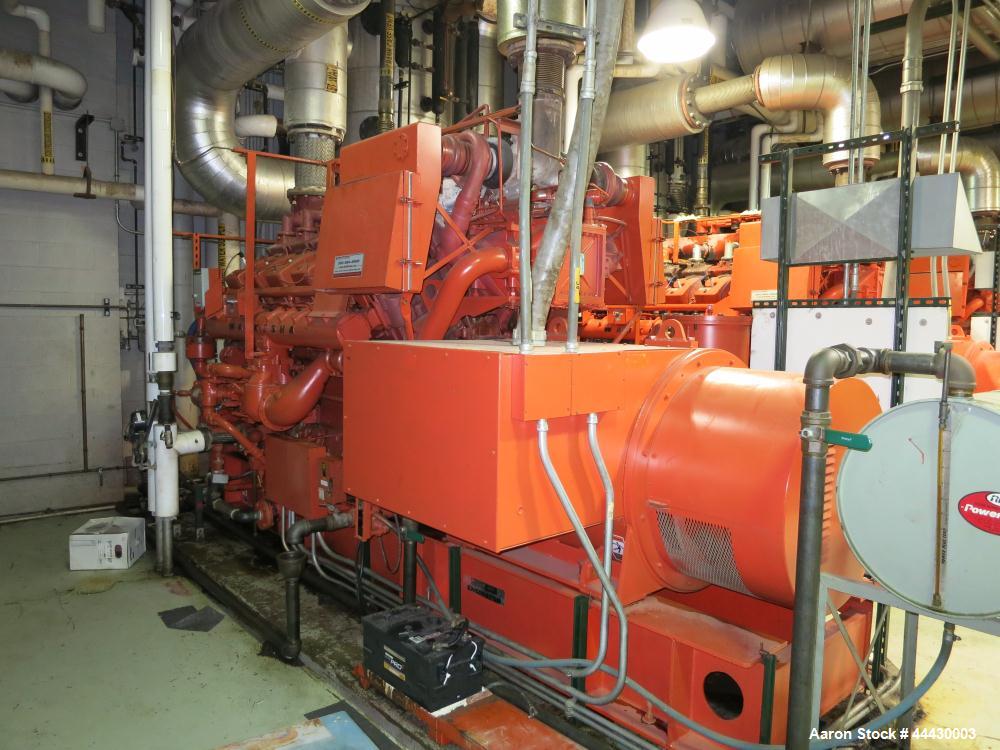 Used Waukesha 4000kW natural gas power plant consisting of (5) Waukesha generator sets as follows: Unit #1 Waukesha model L5108GL SN-C-93726/4, 770 kWe continuous 3/60/4160V, total hours 30,420. Majo...