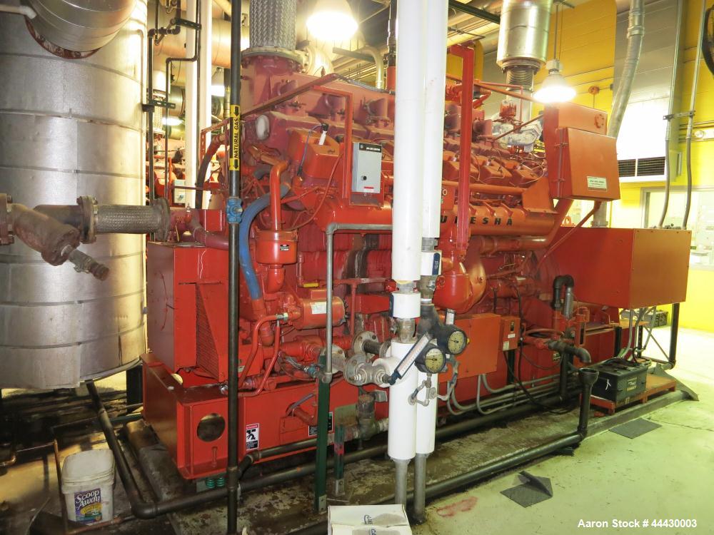 Used Waukesha 4000kW natural gas power plant consisting of (5) Waukesha generator sets as follows: Unit #1 Waukesha model L5108GL SN-C-93726/4, 770 kWe continuous 3/60/4160V, total hours 30,420. Majo...