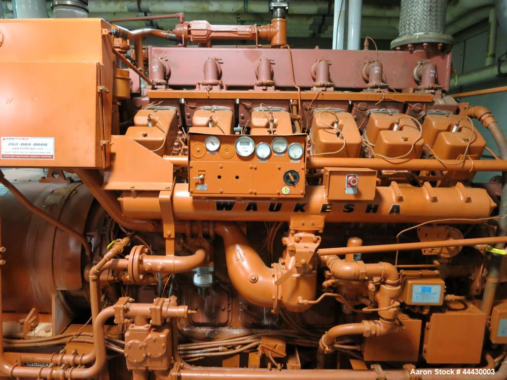 Used Waukesha 4000kW natural gas power plant consisting of (5) Waukesha generator sets as follows: Unit #1 Waukesha model L5108GL SN-C-93726/4, 770 kWe continuous 3/60/4160V, total hours 30,420. Majo...