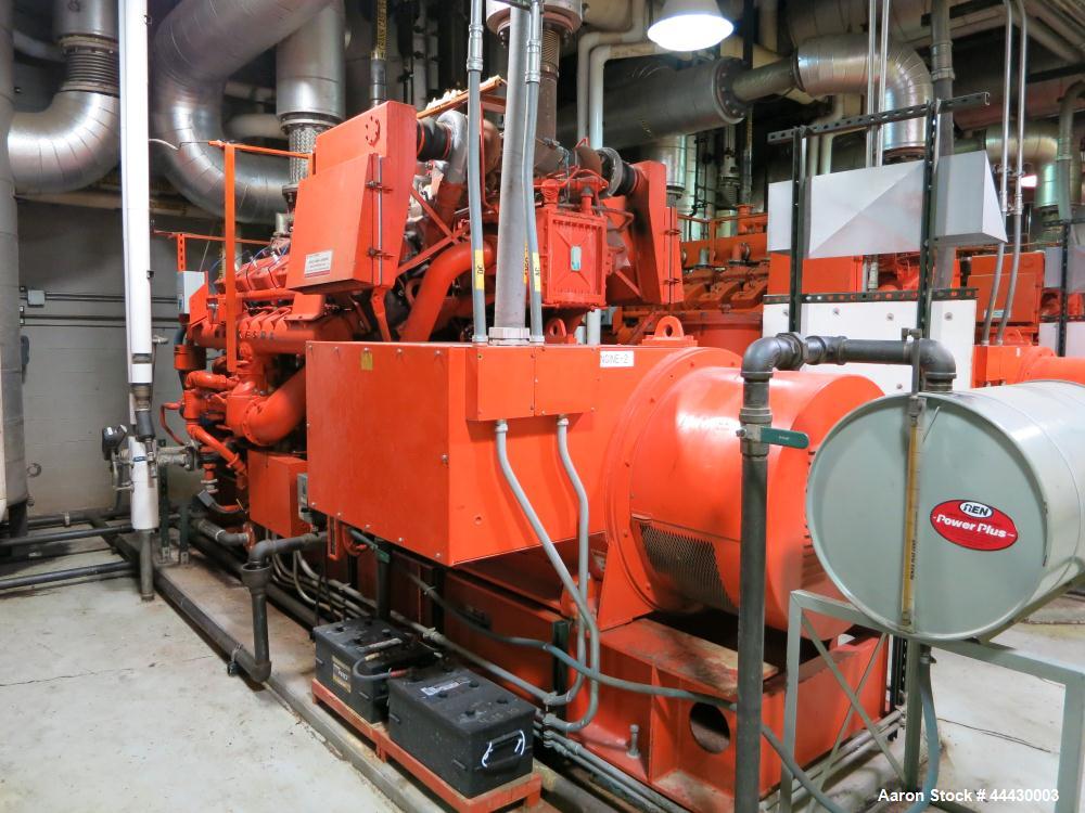 Used Waukesha 4000kW natural gas power plant consisting of (5) Waukesha generator sets as follows: Unit #1 Waukesha model L5108GL SN-C-93726/4, 770 kWe continuous 3/60/4160V, total hours 30,420. Majo...