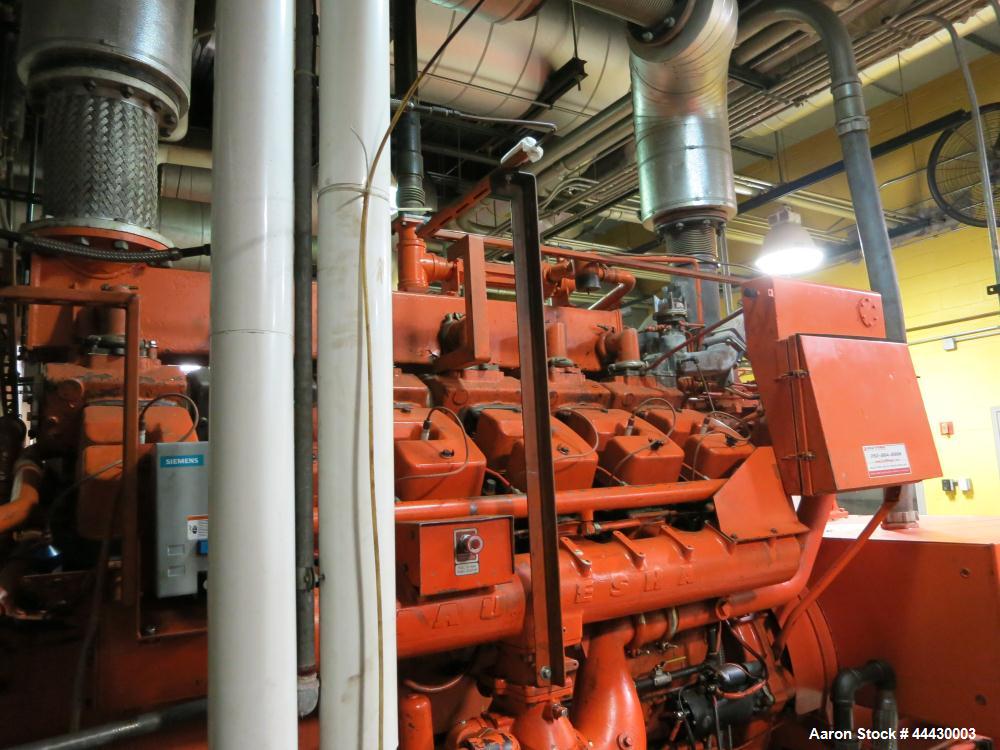Used Waukesha 4000kW natural gas power plant consisting of (5) Waukesha generator sets as follows: Unit #1 Waukesha model L5108GL SN-C-93726/4, 770 kWe continuous 3/60/4160V, total hours 30,420. Majo...
