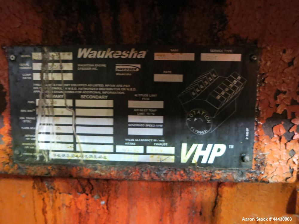 Used Waukesha 4000kW natural gas power plant consisting of (5) Waukesha generator sets as follows: Unit #1 Waukesha model L5108GL SN-C-93726/4, 770 kWe continuous 3/60/4160V, total hours 30,420. Majo...