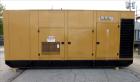 Used Caterpillar 650 kW standby diesel generator set. CAT 3412 engine rated 968 HP at 1800 RPM, SN-1EZ06825.  3/60/277/480V, 12 lead reconnectable to other voltages. 1000 Amp mainline circuit breaker...