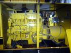 Used Caterpillar 350kW standby diesel generator set, Cat 3406 engine rated 519 HP at 1800 RPM, SN-4RG00872. 3/60/277/480V. 600 Amp main-line circuit breaker. Weather enclosure. Approx 200 gallon sub-...