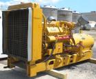 Used CAT 500 kW continuous diesel generator set. Caterpillar model 3412 engine, serial #81Z25339, rated 823 hp @ 1800 rpm. 3/60/277/480 volt, Kato generator model A270920001, serial #14197. Self stan...