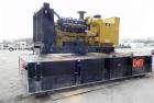 Used Cat 750kW Standby Diesel Generator Set. Cat model 3412 engine rated 1109 hp at 1800 rpm, serial #1EZ06388. 3/60/480V 12 wire. EMCP II+ digital control. UL 2200 listed package. 1600 Amp main-line...