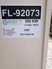 Used Caterpillar Diesel Generator Set, Model D3506C. Rated 350 kW. With enclosure and fuel tank. 1800 RPM. 3/60/480V. Built 2020. 779 hours.