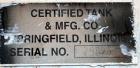 Used Certified Tank & Mfg Double Wall UL142 Fuel Storage Tank, 1500 Gallon, Carbon Steel. Built 2000.