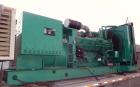 Used Cummins / Onan 1500 kW standby diesel generator set. Cummins model 1500 DFLE SN-I000146270. Cummins model KTA50-G9 engine SN-33146824 rated 2220 hp @ 1800 rpm. 3/60/480V. 2500 Amp main-line circ...