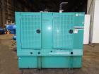 Used Cummins 35 kW standby (30 kW prime) diesel generator set, model DGGD-5937011, SN-J070118848. Cummins 4B3.3-G1 engine rated 56 HP at 1800 RPM. 35kW 1/60/120/240V current set up, reconnectable to ...