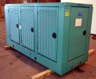 Used Cummins 100 kW standby natural gas generator set, model GGHH-5569198, SN-J020420586. Ford WSG-1068 engine rated 176 HP @ 1800 RPM.3/60/277/480V, rated 100kW 1/60/120V. 125 Amp main-line circuit ...