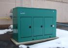 Used Cummins 150 kW standby natural gas generator set. Cummins model GGKD-5641234, Serial #L030579819, Cummins GTA8.3 natural gas engine.Rated 100.5kW as single phase. Enclosure. 172.8 hrs
