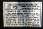 Used Cummins 150 kW standby natural gas generator set, model GGLB-5739915, SN-I050829111. GM8.1L-HO engine rated 225 HP @ 1800 RPM, EPA certified to SI stationary emission regulation 40 CFR, part 60....