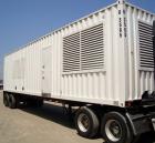 Used Cummins 900 kW standby (810kW prime) portable diesel generator set. Cummins model QST30-G2 Engine, Spec-D573001GX03, SN-37223214, emissions EPA tier 1. Newage Stamford generator SN-02126629/001....
