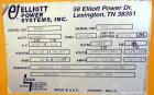 Used Elliott 40kW Standby Diesel Generator Set, Model 40RD, Serial BY07J593. Perkins Engine 4.236D. 3/60/208V 12 lead reconnectable. 150 Amp mainline circuit breaker. Coolant heater. Sens battery cha...