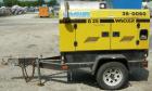 Used Wacker model G-25, S/N 5112687,  contiuous rating, 3 phase -18 kW/23 kVa , volts 208/480, amps 62/27, 1 phase 15 kW/15 kVa, volts 120/240, amps-125/63.  60 gallon fuel capacity. 2170 lbs.  Yr 19...