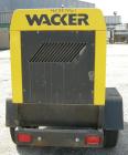 Used Wacker model G-25, S/N 5112687,  contiuous rating, 3 phase -18 kW/23 kVa , volts 208/480, amps 62/27, 1 phase 15 kW/15 kVa, volts 120/240, amps-125/63.  60 gallon fuel capacity. 2170 lbs.  Yr 19...