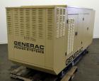 Used Generac 60 kW Standby Natural Gas Generator Set, Model 6505970200, Serial #2088157. 3/60/120/208V, 200 Amp mainline circuit breaker. Weather enclosure. 115 Hours. Year 2006. Passed load test 11/...