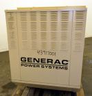 Used Generac 60 kW Standby Natural Gas Generator Set, Model 6505970200, Serial #2088157. 3/60/120/208V, 200 Amp mainline circuit breaker. Weather enclosure. 115 Hours. Year 2006. Passed load test 11/...