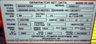 Used Generac 60 kW Standby Natural Gas Generator Set, Model 6505970200, Serial #2088157. 3/60/120/208V, 200 Amp mainline circuit breaker. Weather enclosure. 115 Hours. Year 2006. Passed load test 11/...