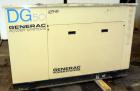 Used Generac 50 kW prime rated natural gas generator set, model DG 50 SN-3675473. Generac 5.7L engine rated 74 HP @ 1800 RPM. 3/60/120/208V. 200 Amp main-line circuit breaker. Weather enclosure. 49 h...