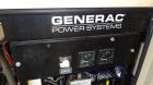Used Generac 50 kW prime rated natural gas generator set, model DG 50 SN-3675473. Generac 5.7L engine rated 74 HP @ 1800 RPM. 3/60/120/208V. 200 Amp main-line circuit breaker. Weather enclosure. 49 h...
