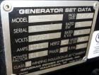 Used Generac 50 kW prime rated natural gas generator set, model DG 50 SN-3675472. Generac 5.7L engine rated 74 HP @ 1800 RPM. 3/60/120/208V. 200 Amp main-line circuit breaker. Weather enclosure. 22 h...