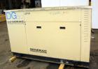 Used Generac 50 kW prime rated natural gas generator set, model DG 50 SN-3664156. Generac 5.7L engine rated 74 HP @ 1800 RPM. 3/60/120/208V. 200 Amp main-line circuit breaker. Weather enclosure. 115 ...
