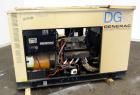 Used Generac 50 kW prime rated natural gas generator set, model DG 50 SN-3664156. Generac 5.7L engine rated 74 HP @ 1800 RPM. 3/60/120/208V. 200 Amp main-line circuit breaker. Weather enclosure. 115 ...