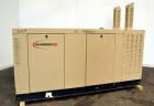 Used Generac 100 kW natural gas generator set.Model QT10068JNSN 125 KVA SN-4898862, 3/60 120/240V. 350 Amp main-line circuit breaker. Weather enclosure.UL listed generator assembly. Yr 2007.