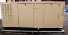Used Generac 150 kW standby natural gas generator set, model QT15068GNSN, SN-4349093. Ford 6.8L V-10 engine rated 254 HP at 3600 RPM. 3/60/120/208V. 600 Amp main-line circuit breaker. Weather enclosu...