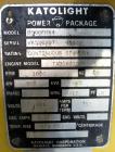Used Katolite 500 kW Standby Diesel Generator Set, Model D500FRV4, Serial WA52629765502. Volvo TAD1631GE engine rated 743 hp @ 1800 rpm. 3/60/277/480V. 600 Amp and 200 Amp main-line circuit breakers....