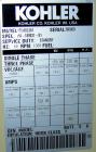 Used - Kohler 150 kW diesel generator set, model 150ROZJ81, spec PA-189821-81, 3/60/277-480V. Kohler 460V auto transfer switch, Pryco 24