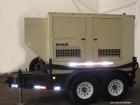 Used Kohler 33 kW prime rated portable / trailer mounted, diesel generator set, model 30REOZJB, SN-0793273. John Deere 3029TF150 engine rated 64 HP @ 1800 RPM, SN-PE3029T337680. 3/60/120/208V and 1/6...