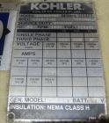 Used Kohler 350kW Standby Diesel Generator Set, Model 350ROZD81