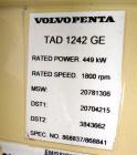 Used Kohler 400 kW Standby Diesel Generator Set, Model 400REOZV, Serial #2089709.  Volvo TAD1242GE engine rated 602 hp @ 1800 rpm, emissions EPA Tier 2.  3/60/277/480V, 12-lead reconnectable.  400 Am...