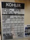 Used Kohler 62 kW Standby (57kW prime) Diesel Generator Set, trailer mounted, model 60REOZJB, serial #2131576.  John Deere 4045TF270 engine rated 110 hp at 1800 rpm, serial #PE4045T593273, emissions ...