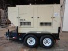 Used Kohler 55 kW Standby (50kW prime) Diesel Generator Set, trailer mounted, model 50REOZJB, serial #2149163.  John Deere 4045TF270 engine rated 110 hp @ 1800 rpm, serial #PE4045T656712, EPA tier II...