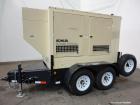 Used Kohler 62 kW standby (57 kW prime) diesel generator set, portable / trailer mounted, model 60REOZJB, SN-2131295. John Deere model 4045TF270 engine rated 110 HP @ 1800 RPM, SN-PE4045T608511, emis...