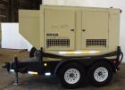 Used Kohler 54 kW standby (50 kW prime) diesel generator set, trailer mounted, model 60REOZJB, SN-2000383. John Deere 4045TF270 engine rated 110 HP @ 1800 RPM, emissions EPA tier 2 certified. 3/60/12...