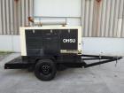 Used Kohler / John Deere 80 kW portable / trailered generator. John Deere 6059T