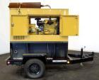 Used Cat / Olympian 40kW Standby (36kW prime) Trailered Diesel Generator Set, Model D40P2, SN-OLY00000PNPF02914. Perkins engine rated 75 HP @ 1800 RPM. 3/60/120/208V. 12 lead reconnectable. 150 Amp m...