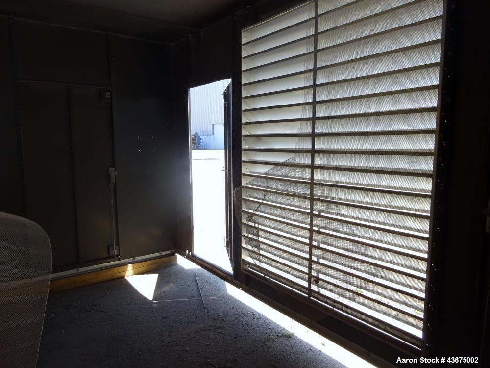 Used Generator Enclosure. Last used on Cummins model DFGB-5568535 600 kW generator. Inside dimensions 192" long x 98" wide x 112" tall.